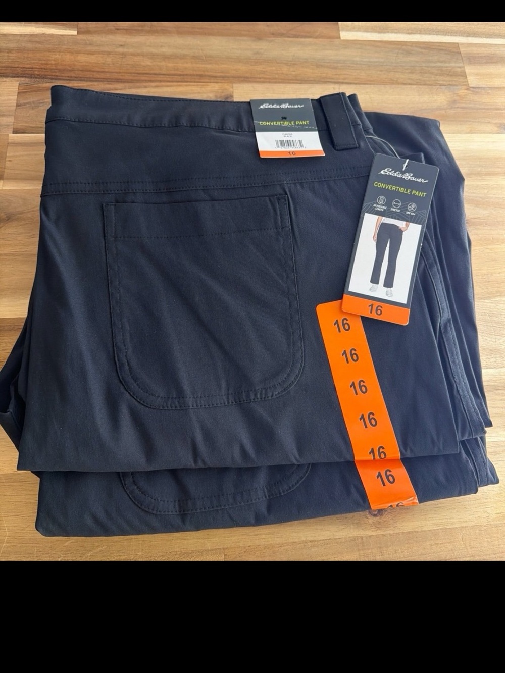 Eddie Bauer Women's Black Cargo Convertible Pants 2 bundle